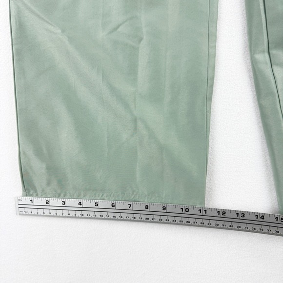 adidas Essentials Wide Leg Cargo Pants Size M Womens Woven Silver/Green JD1531 - Picture 7 of 9